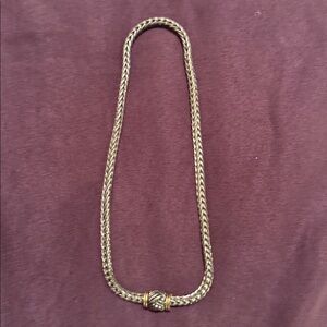 Chico's Gold and Silver Braided Necklace
